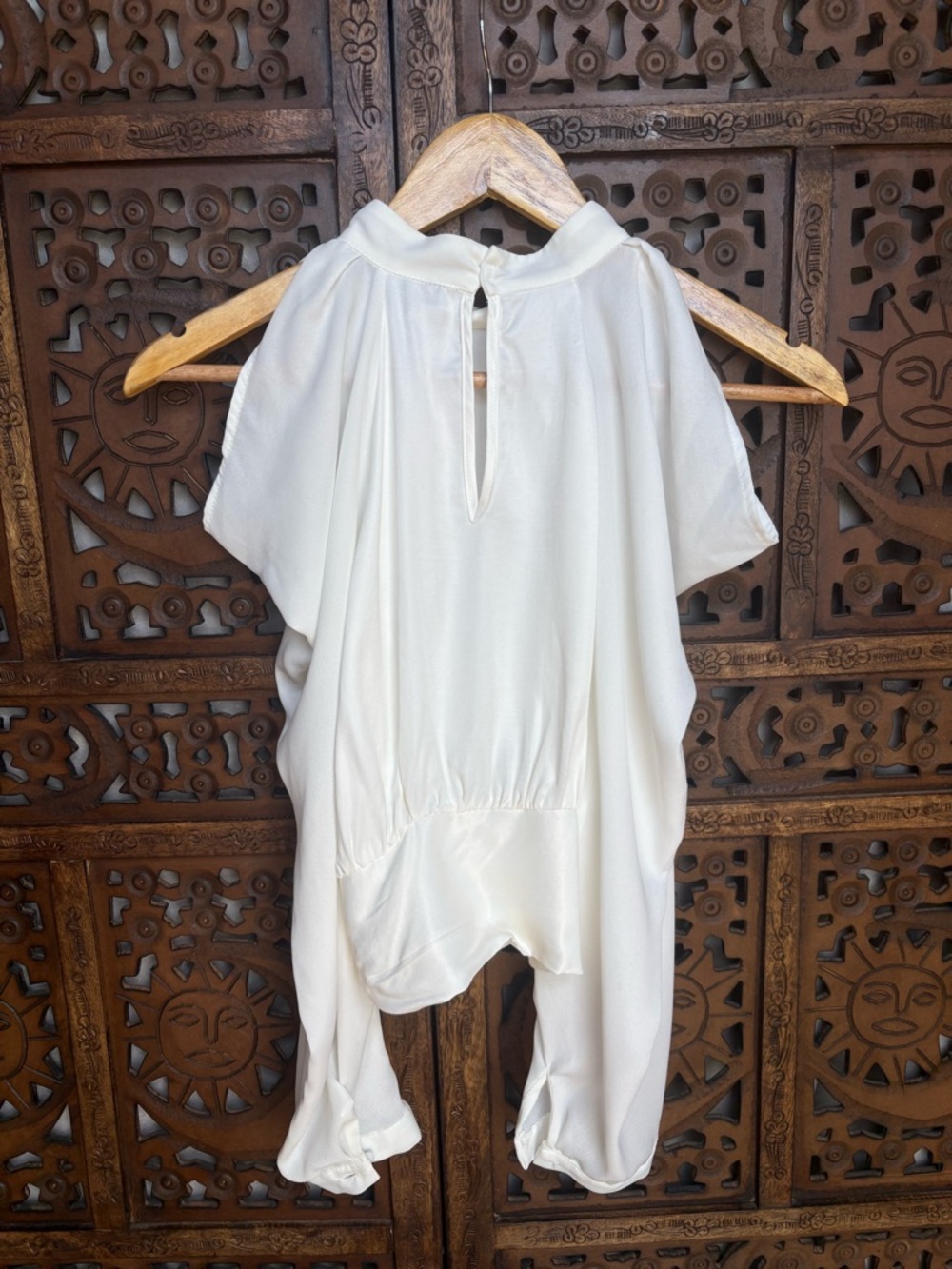 NWT ZARA Cropped Cream Satin Blouse - Picture 6 of 9